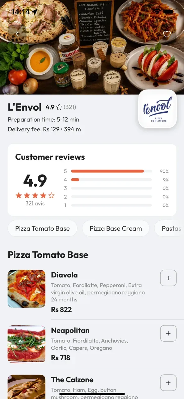 OnlyEat app: Choose with reviews