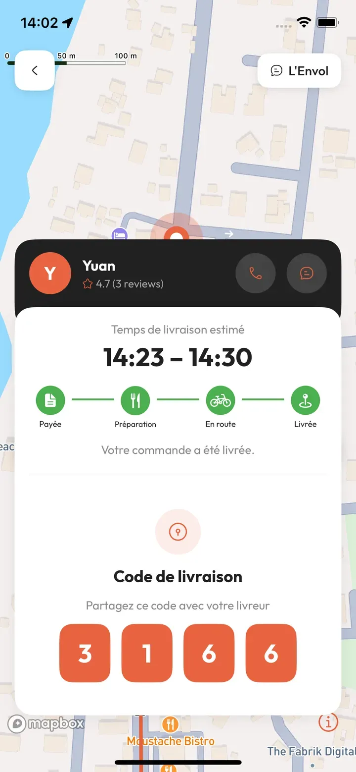 App OnlyEat : Livraison sécurisée par code